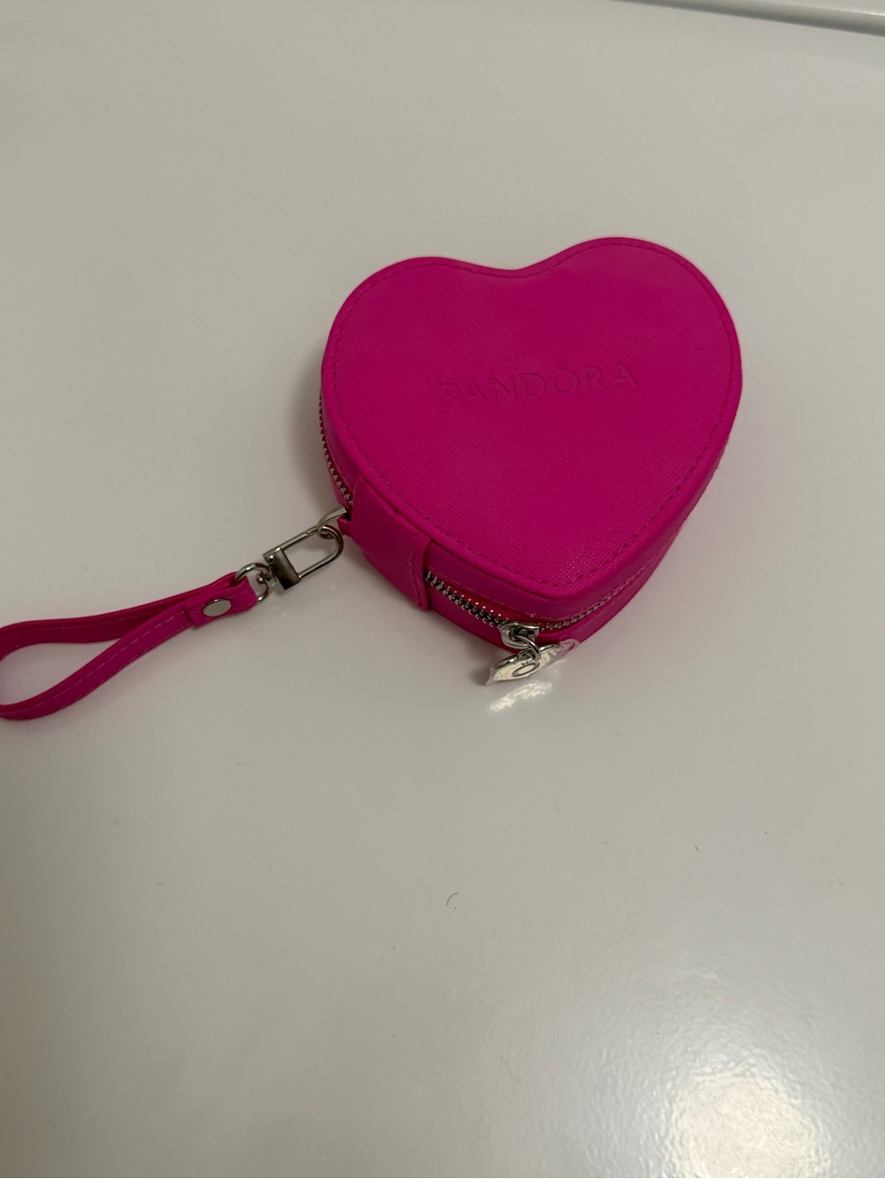 Pandora Hot Pink Heart Wristlet Jewelry Case